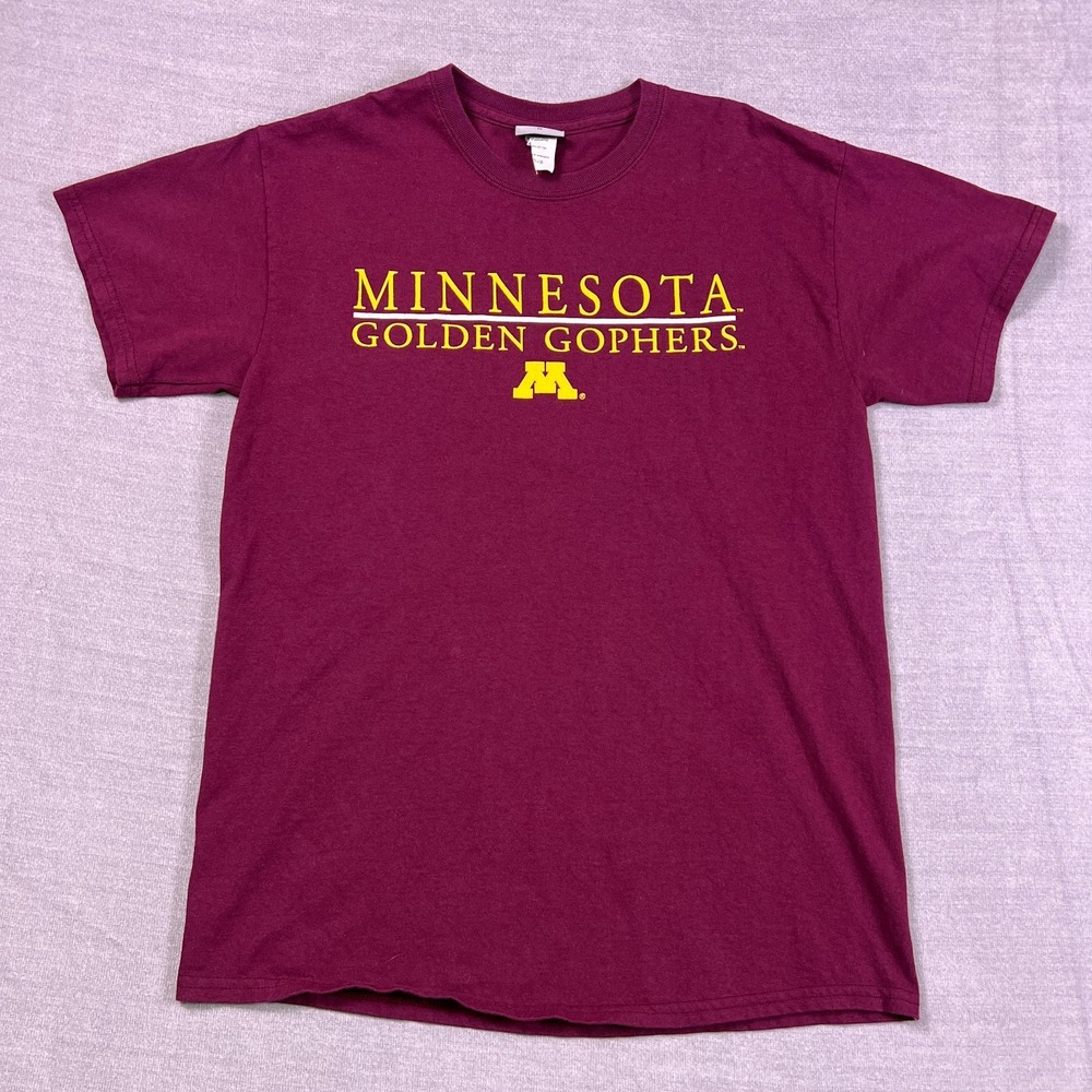 MV Sport Minnesota Golden Gophers Short Sleeve T-Shirt Mens M Maroon Red Cotton